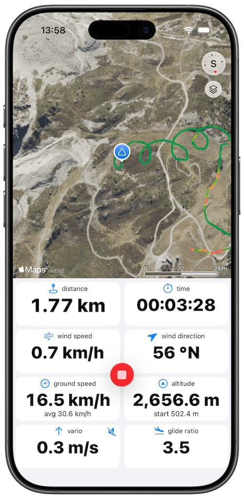 Wingman recording flight